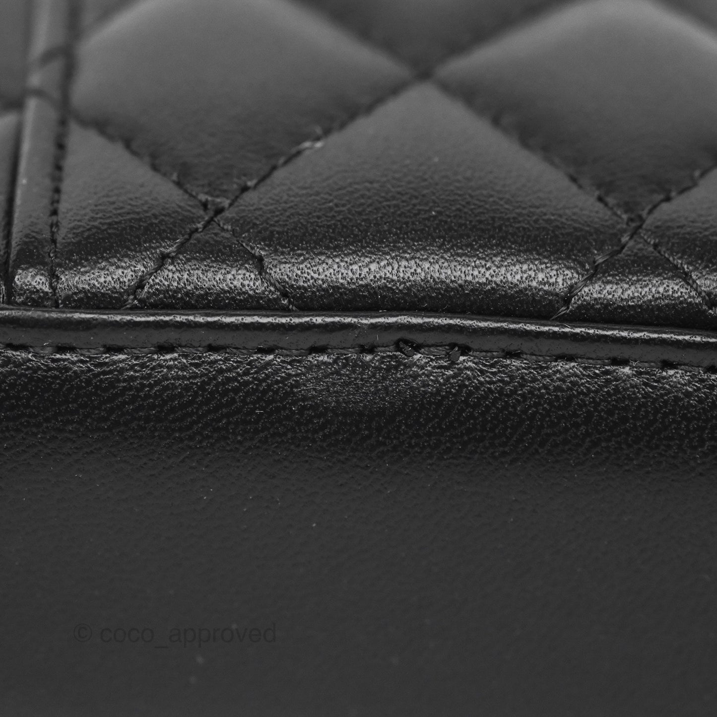 Chanel Trendy Vanity Phone Holder With Chain Black Lambskin Gold Hardware