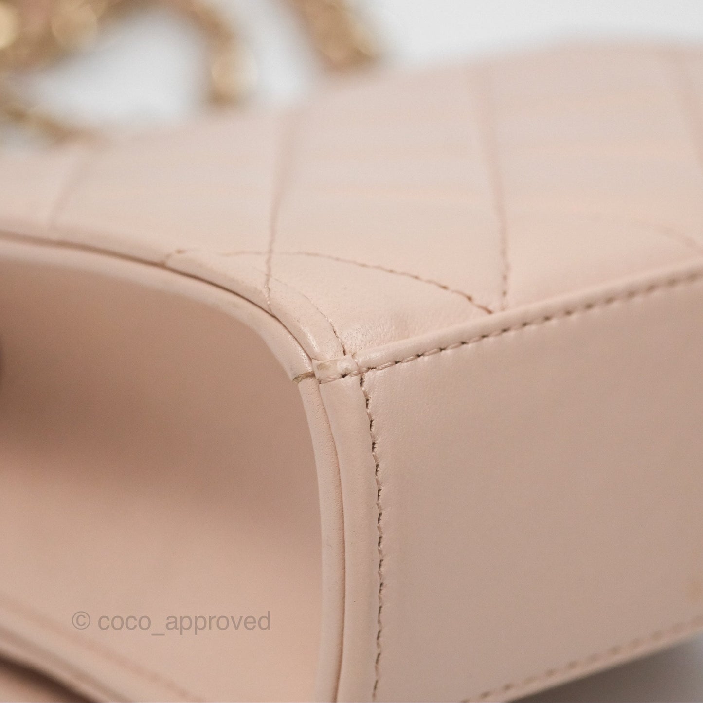 Chanel Mini Quilted Trendy CC Clutch With Chain Light Pink Lambskin Gold Hardware