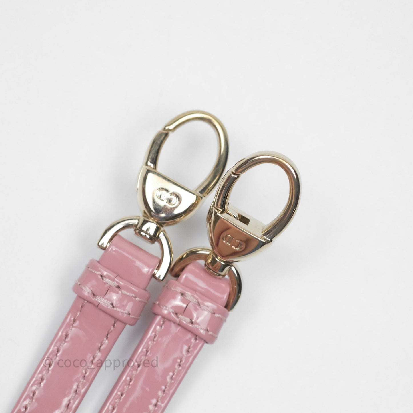Christian Dior Micro Lady Dior Pink Patent Cannage Calfskin Gold Hardware