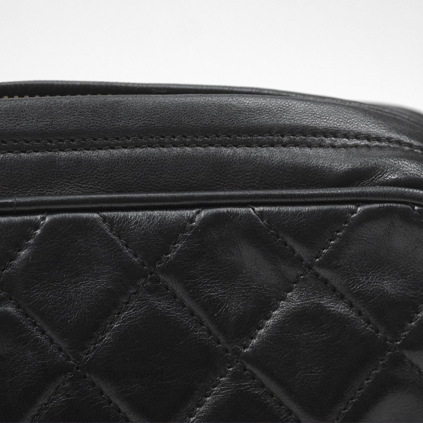 Chanel Vintage Camera Bag Black Lambskin Gold Hardware