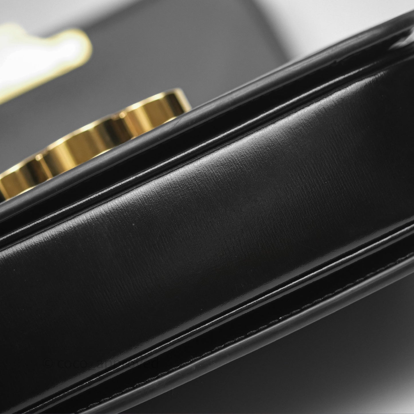 Celine Teen Triomphe Bag Shiny Calfskin Black