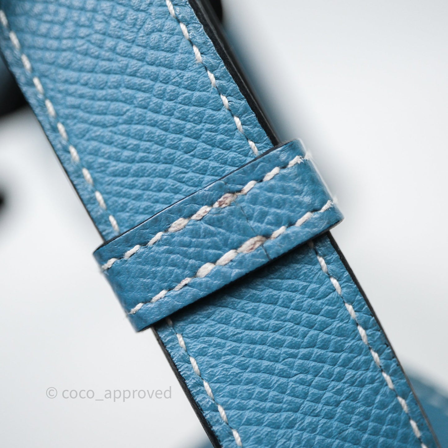 Hermès Della Cavalleria Mini II Bag 18 New Bleu Jean 75 Epsom Palladium Hardware