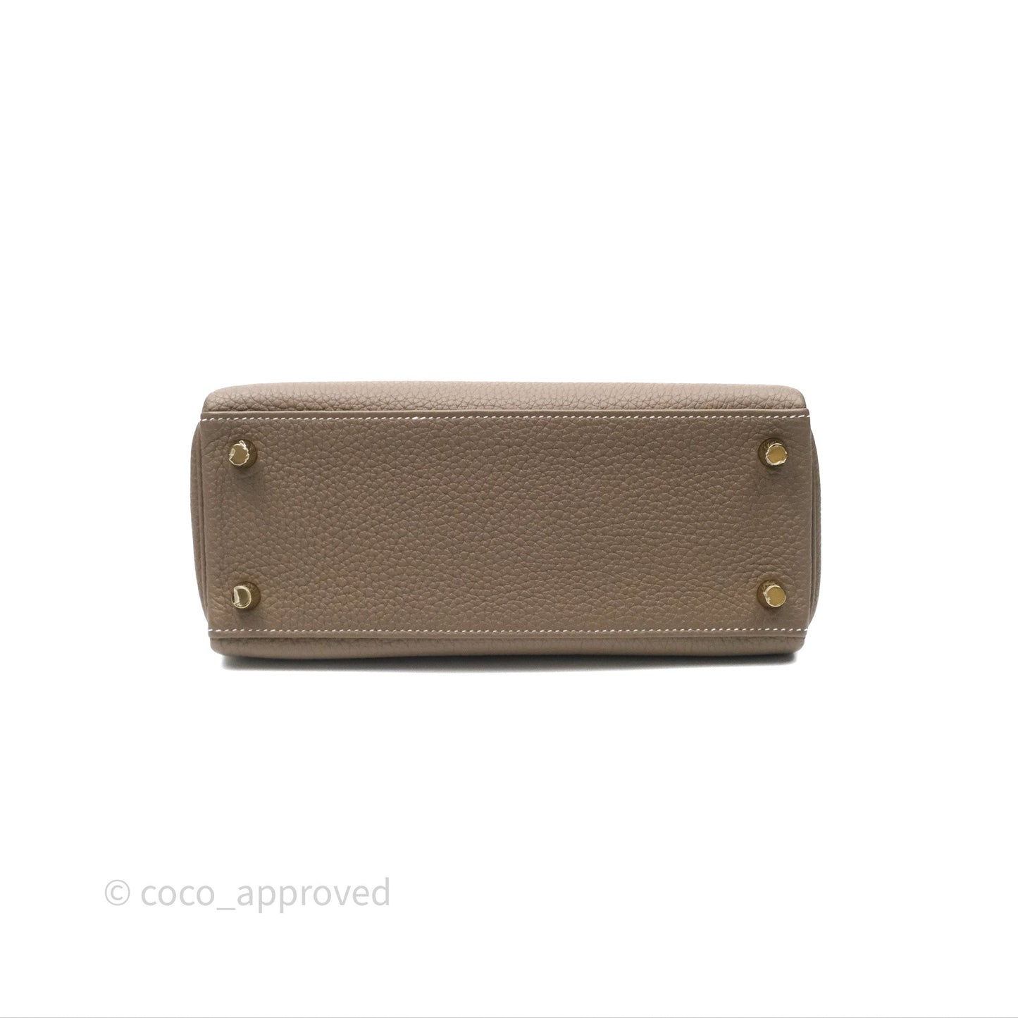 Hermès Kelly 25 Etoupe 18 Retourne Togo Gold Hardware