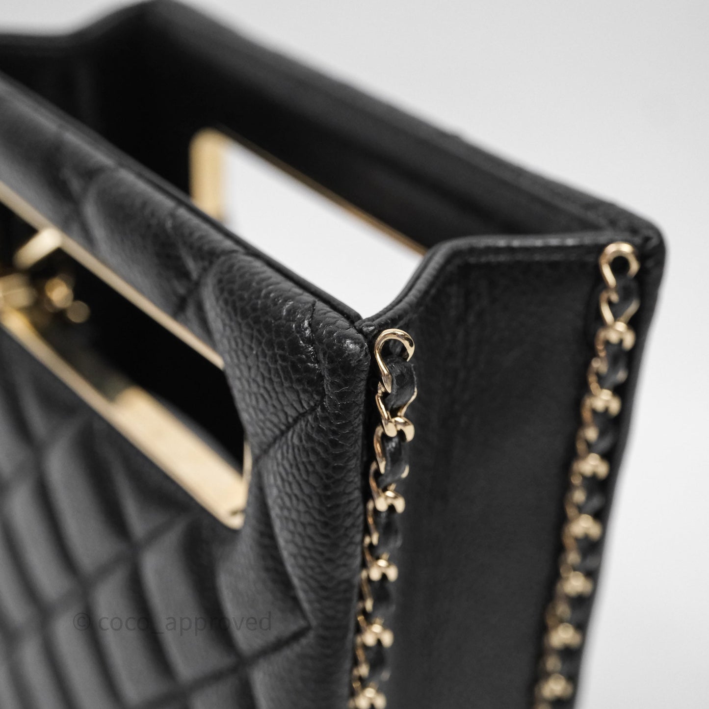 Chanel Evening Bag Caviar Black Gold Hardware