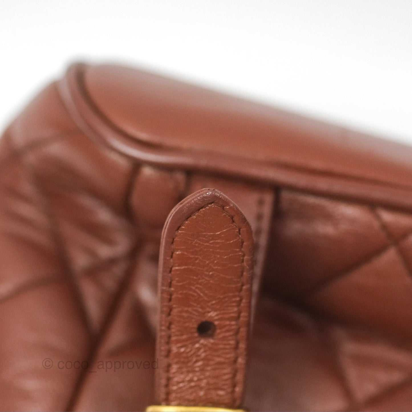 Chanel Vintage CC Duma Backpack Brown Lambskin 24K Gold Hardware