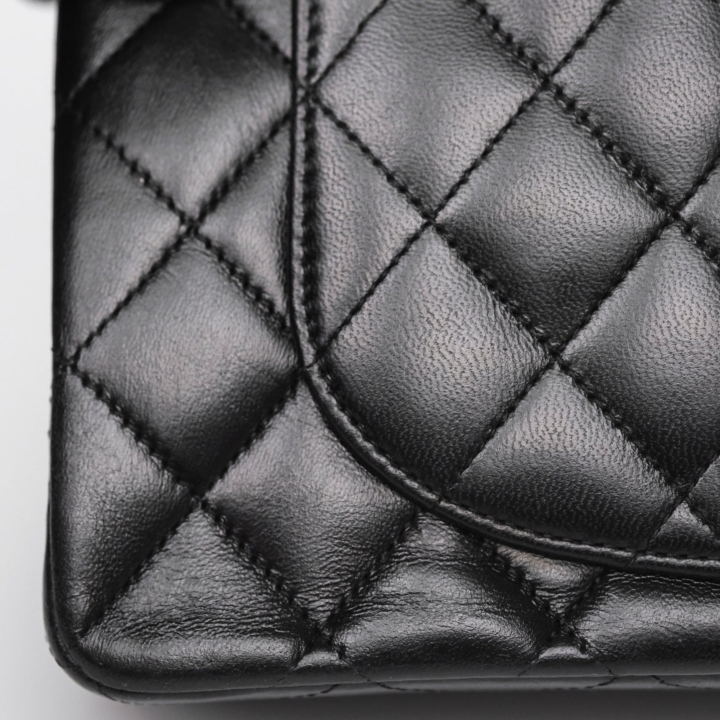 Chanel Small Classic Flap Quilted Black Lambskin Gold Hardware