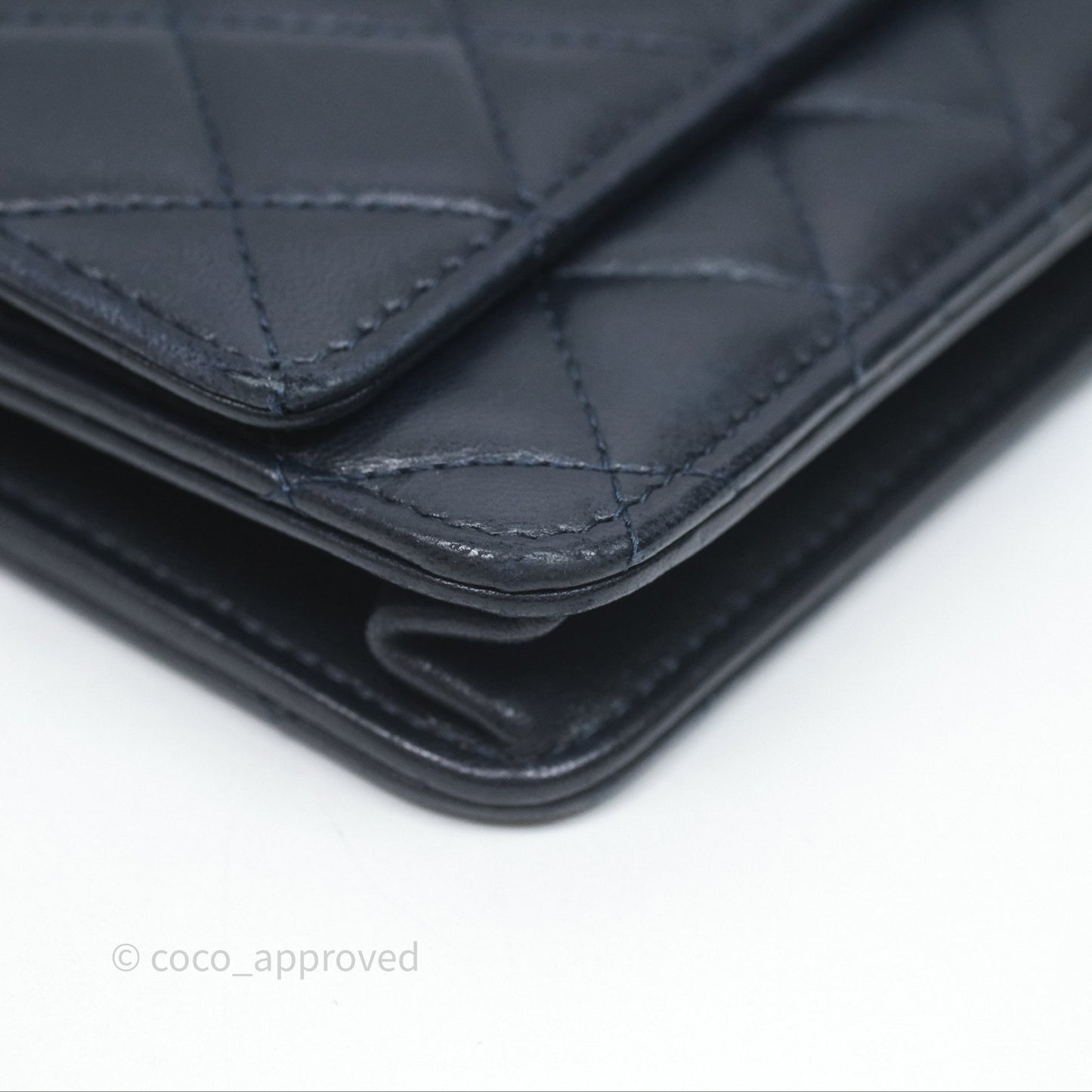 Chanel Trendy CC WOC Wallet On Chain Navy Lambskin Gold Hardware