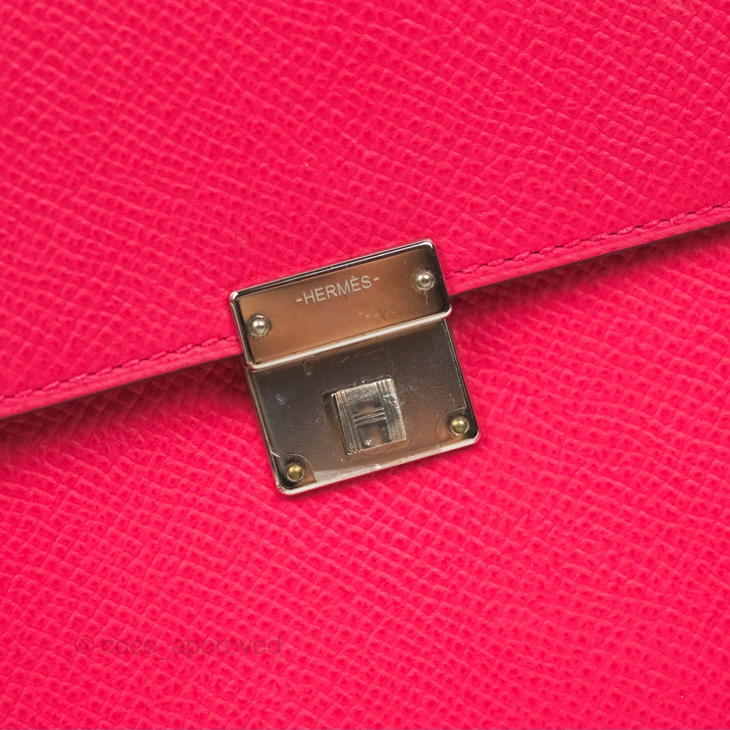 Hermès Clic 16 Wallet On Chain Rose Extreme Epsom Palladium Hardware