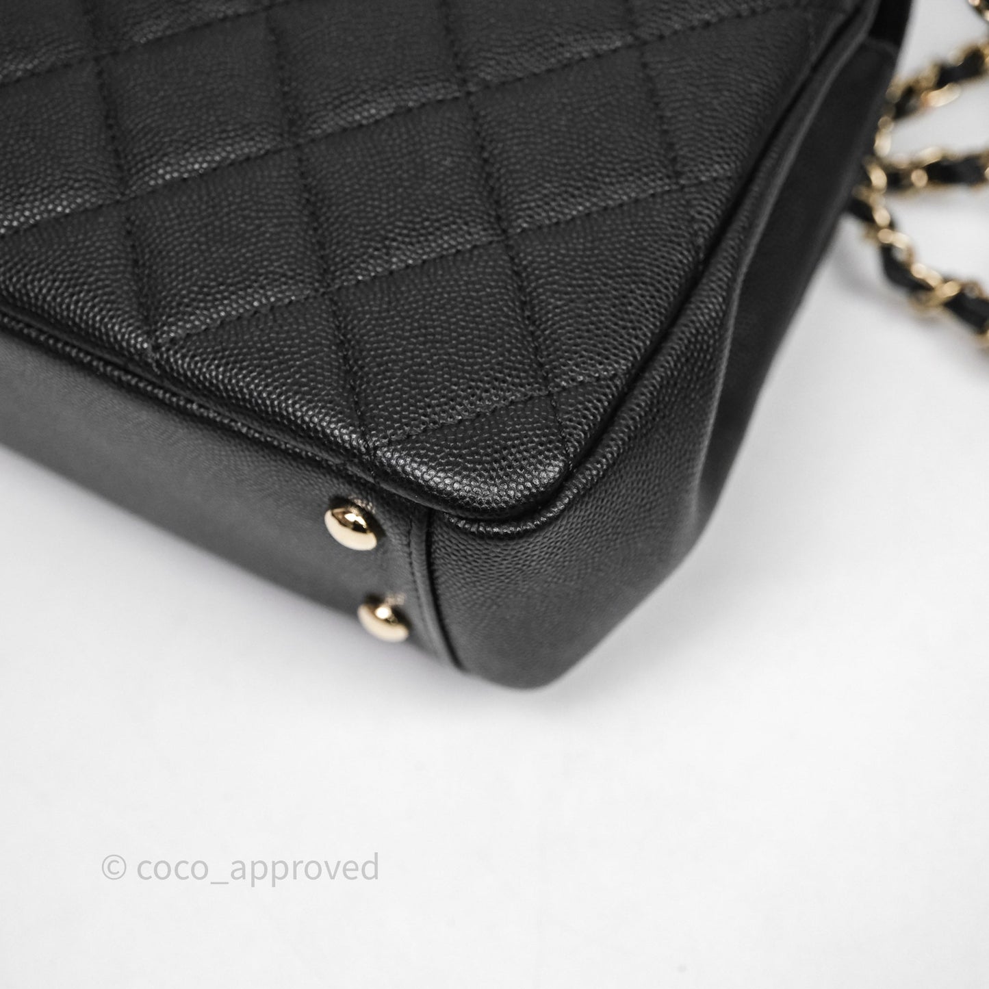 Chanel Quilted Medium Business Affinity Flap Black Caviar Gold Hardware