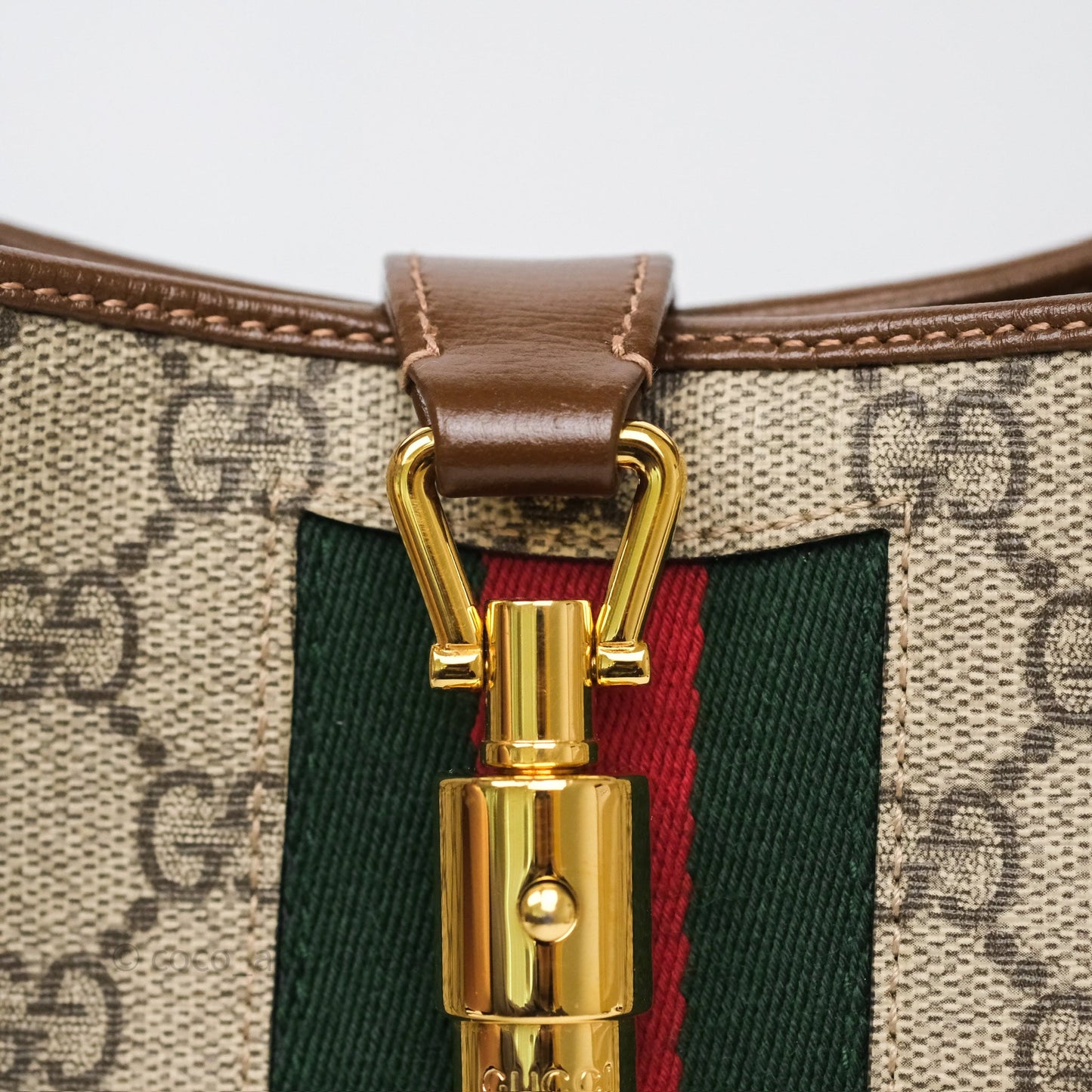 Gucci Jackie 1961 Small Shoulder Bag Beige/Ebony GG Supreme Canvas