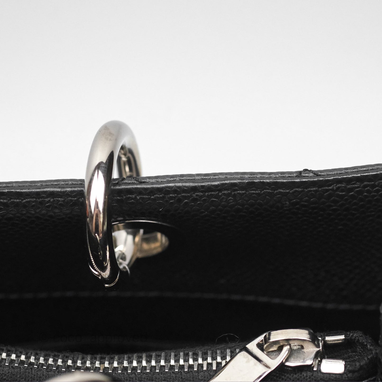 Chanel GST Black Caviar Silver Hardware
