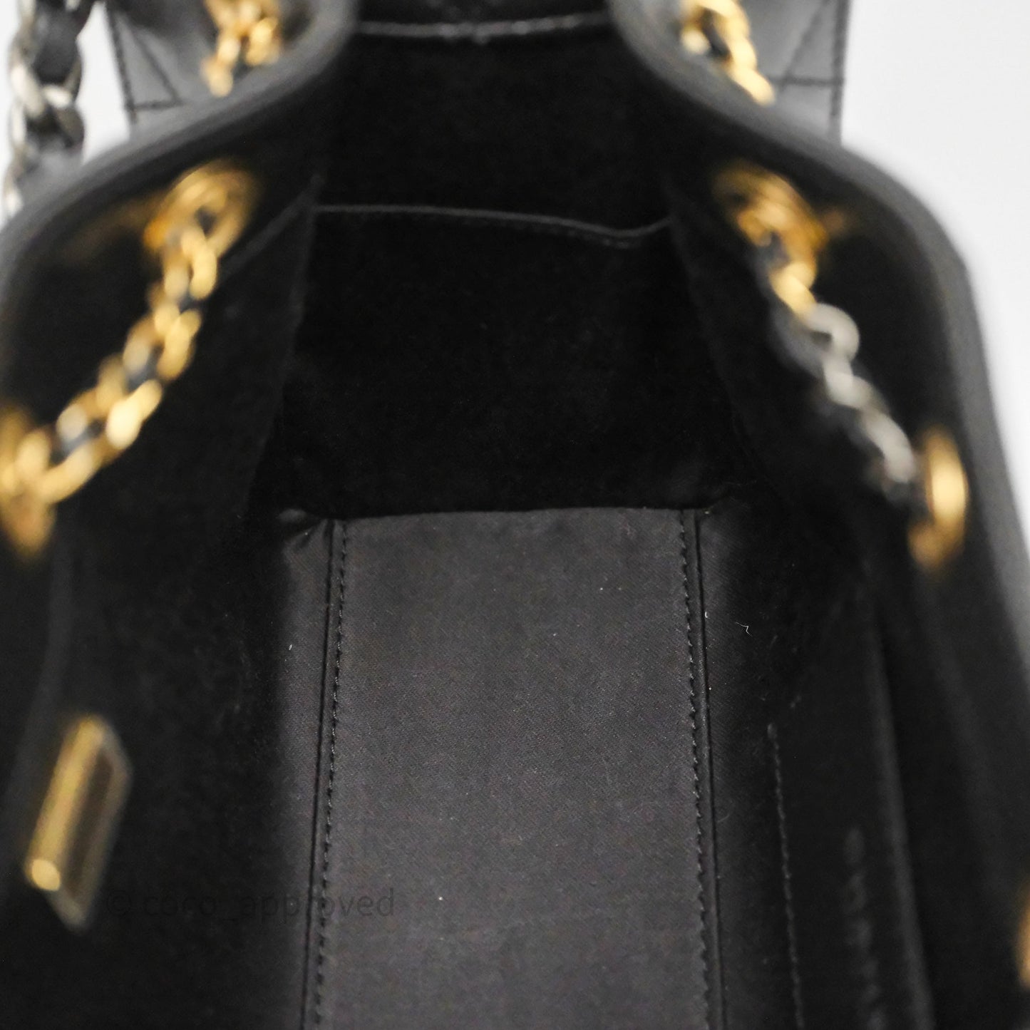 Chanel 25 Mini Black Shiny Crumpled Calfskin Mixed Hardware