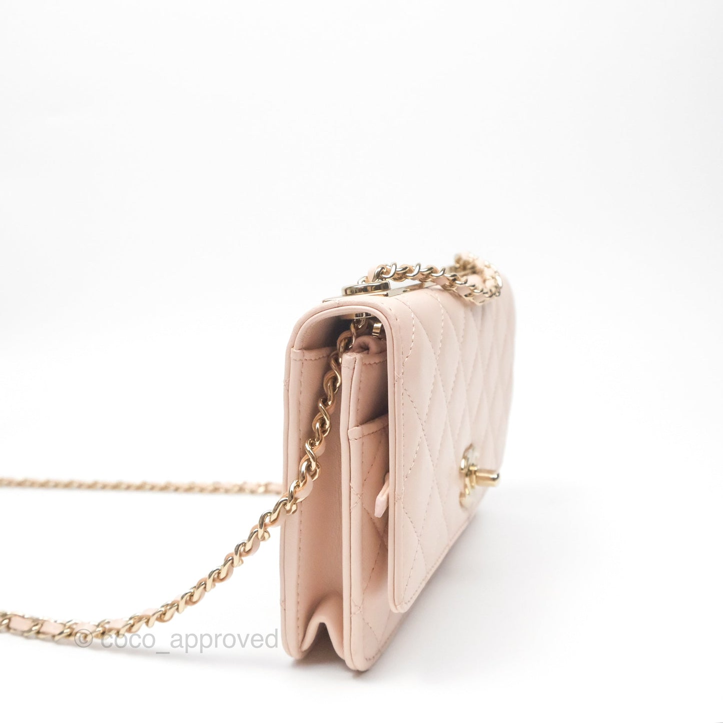 Chanel Trendy CC WOC Quilted Light Pink Lambskin Gold Hardware