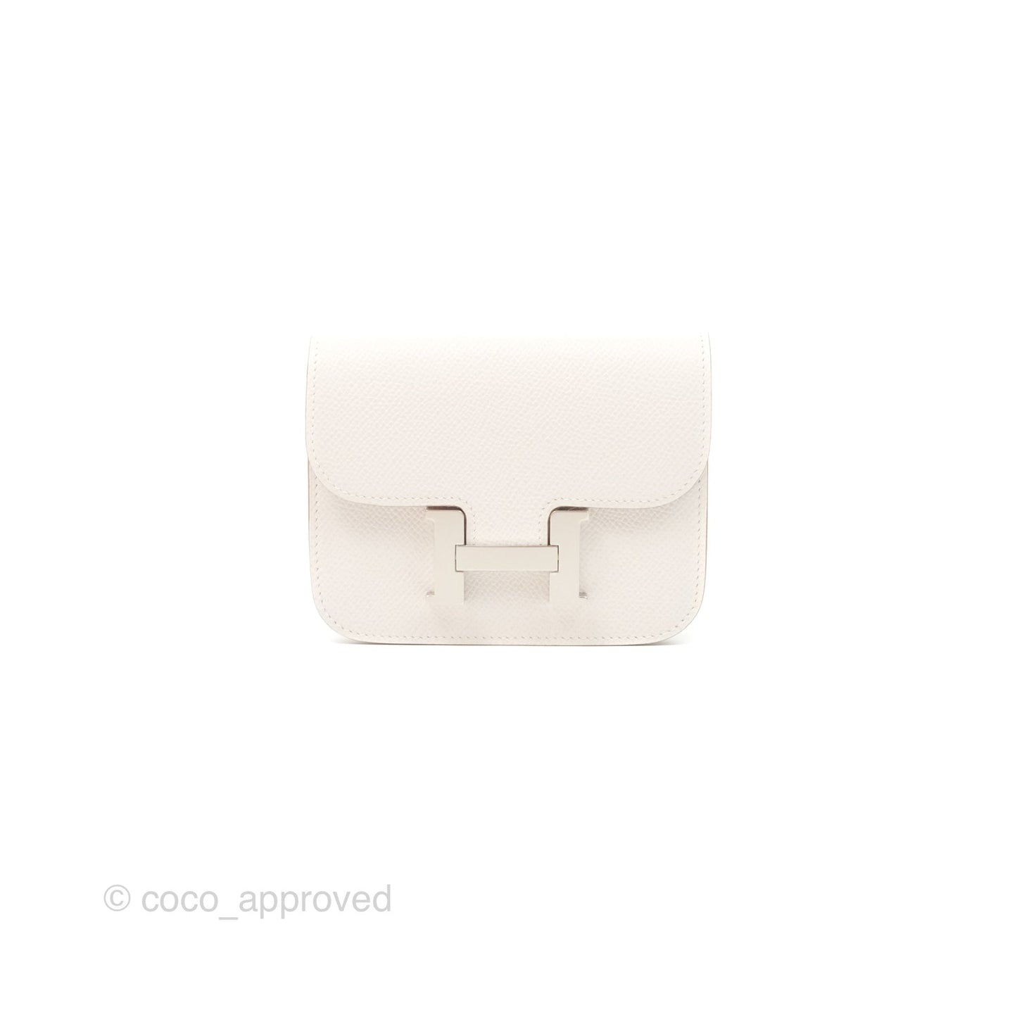 Hermès Constance Slim Wallet Gris Pale Epsom Palladium Hardware