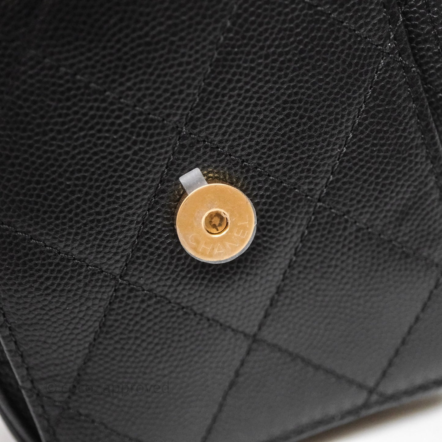 Chanel 25 Mini Black Caviar Aged Gold Hardware