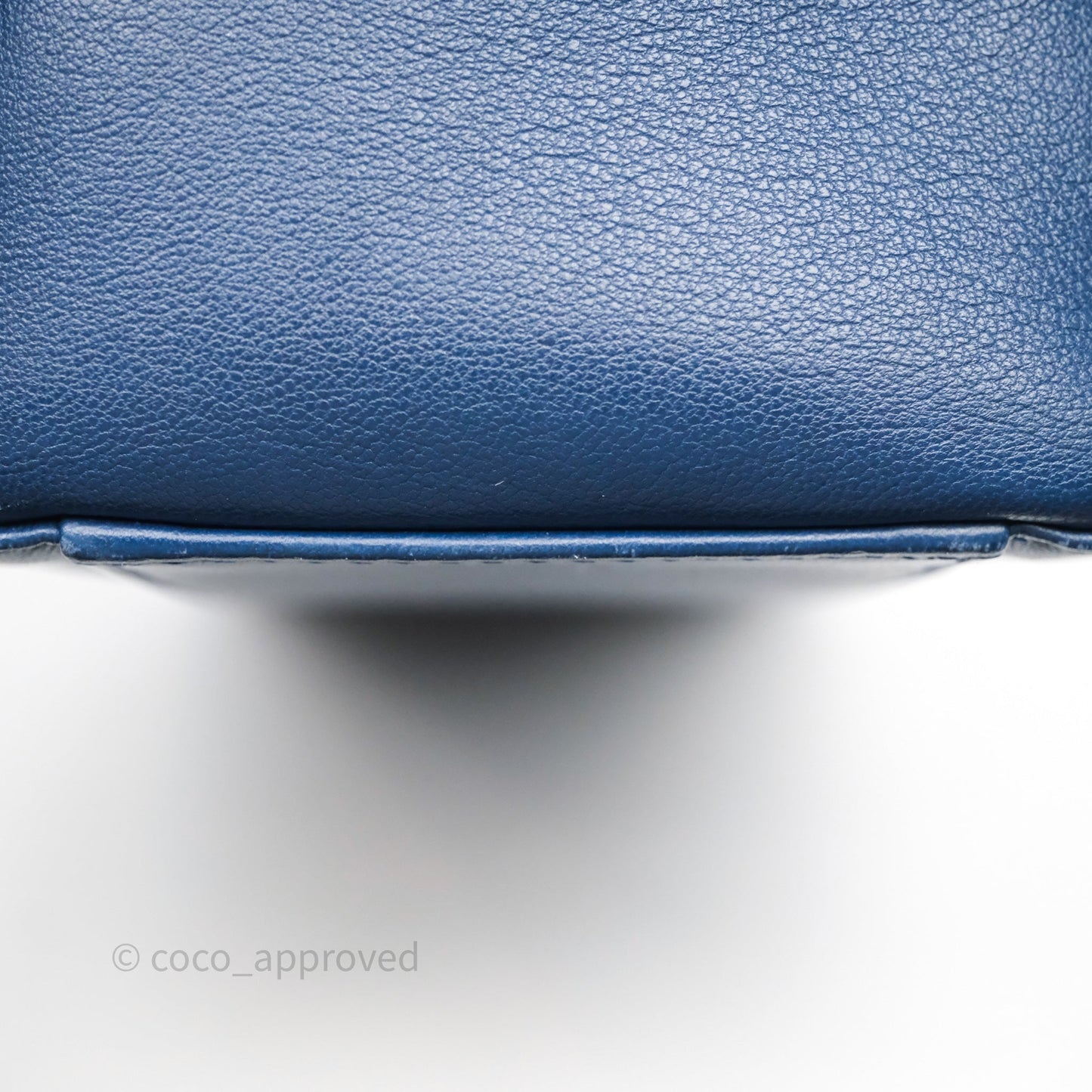 Fendi Nappa Mini Peekaboo Bag Blue Silver Hardware