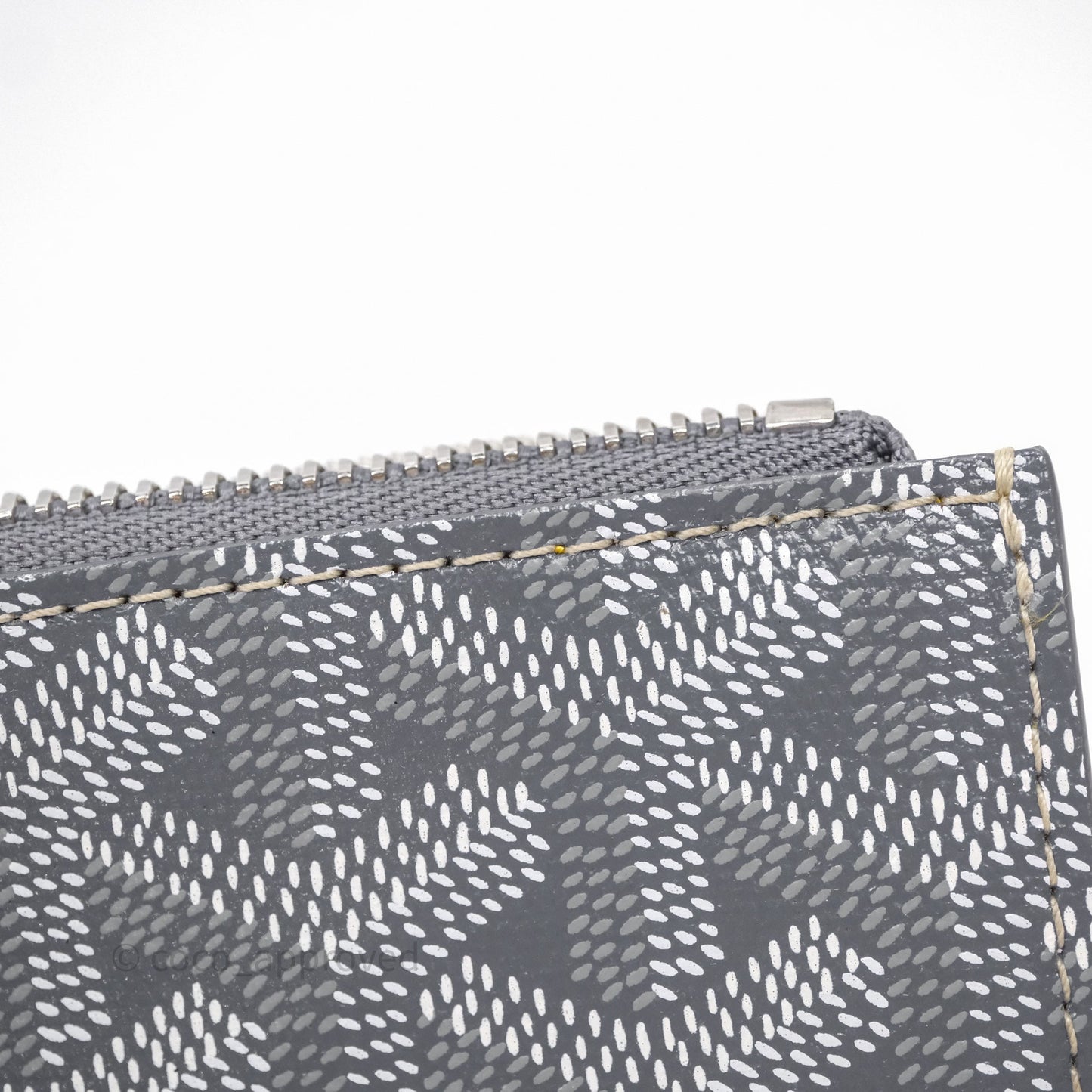 Goyard Bourbon Zipped Card Holder Grey