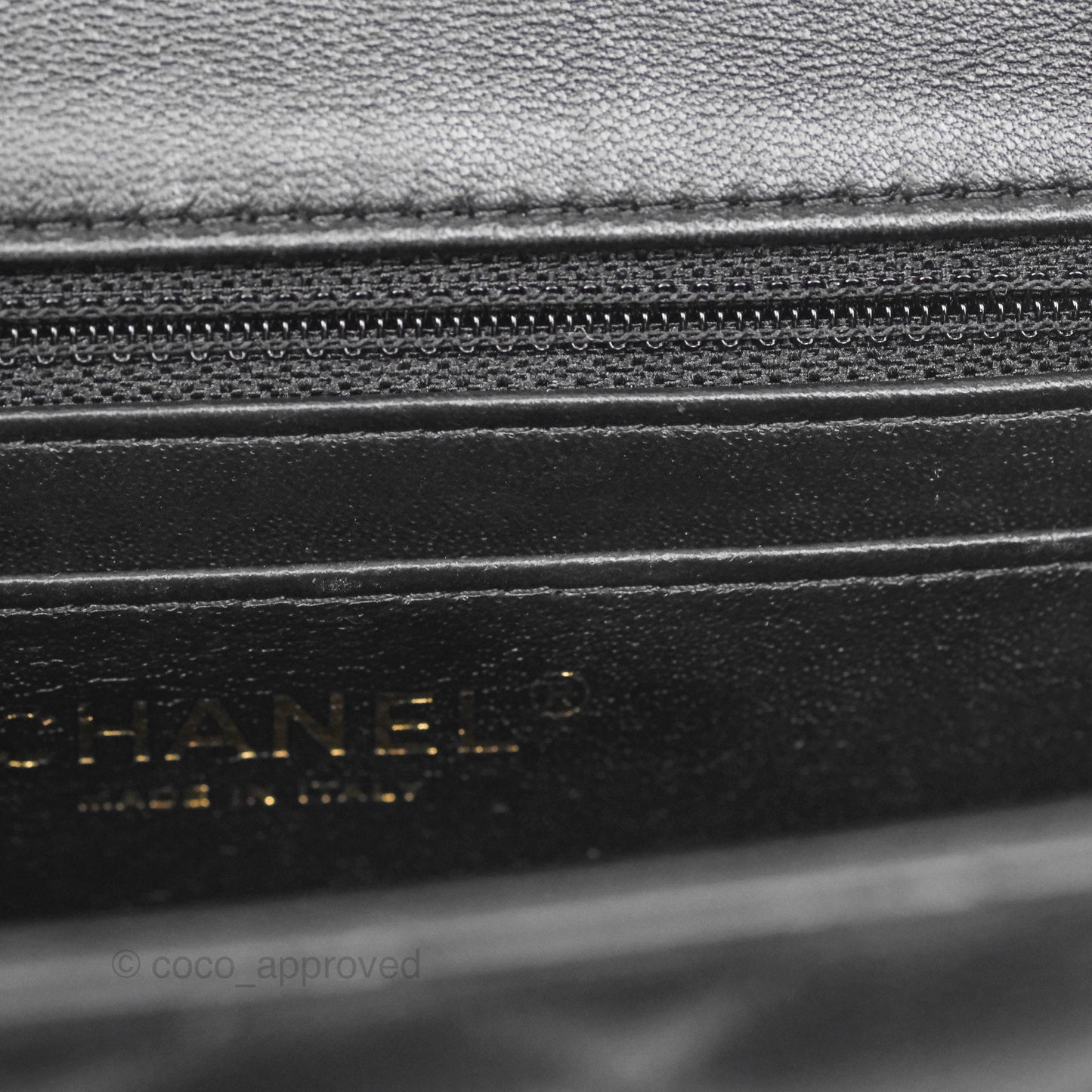 Chanel Mini Square Black Lambskin Gold Hardware