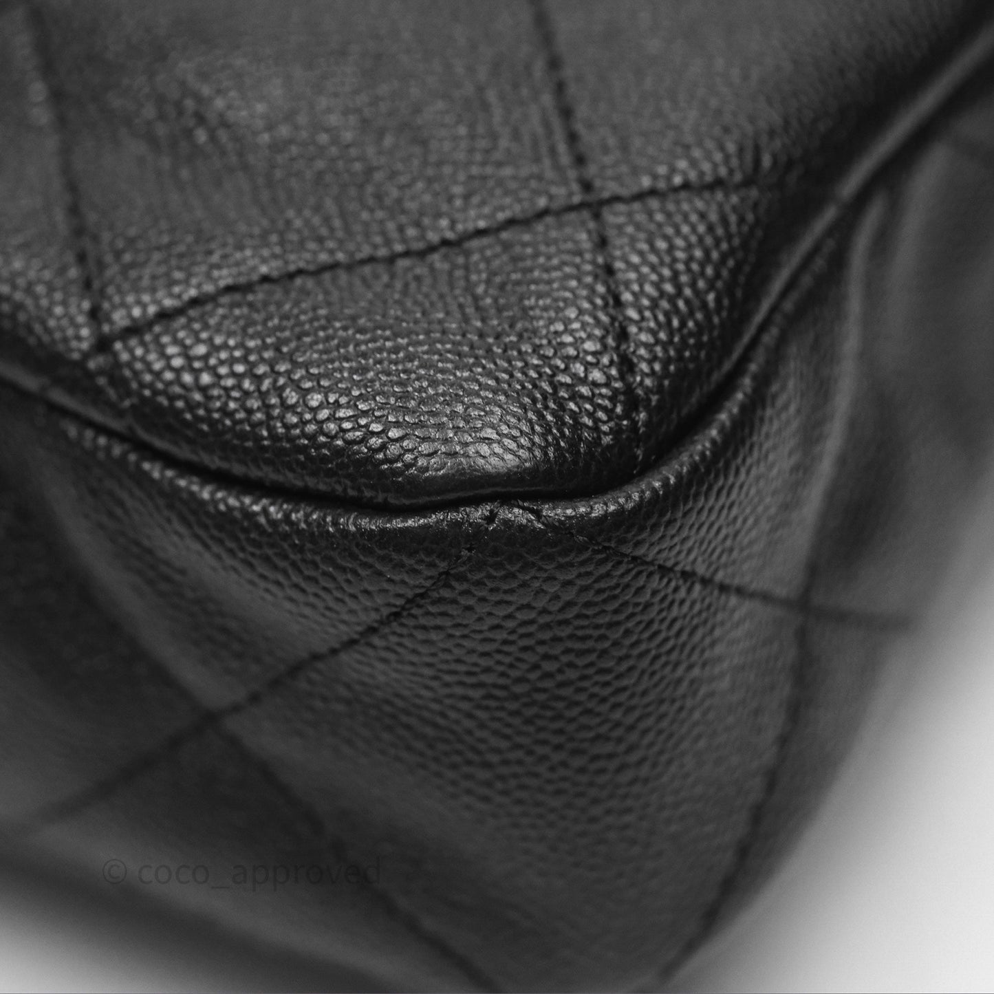 Chanel Double Pocket Hobo Bag Black Caviar Brushed Gold Hardware