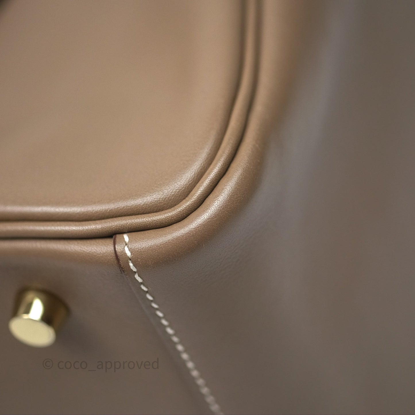 Hermès Lindy 30 Etoupe 18 Swift Gold Hardware