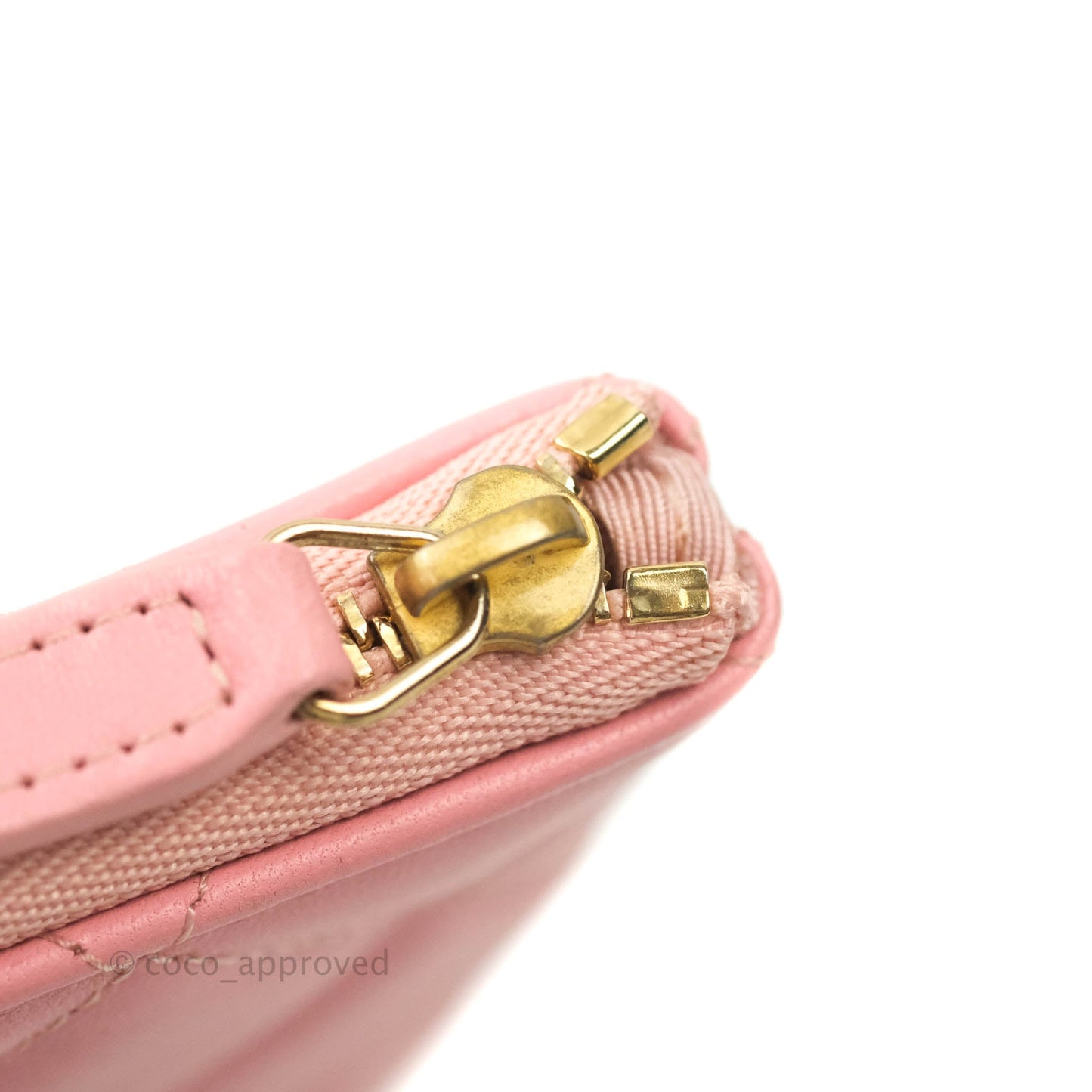 Chanel Quilted Medium O Case Pink Lambskin Aged Gold Hardware