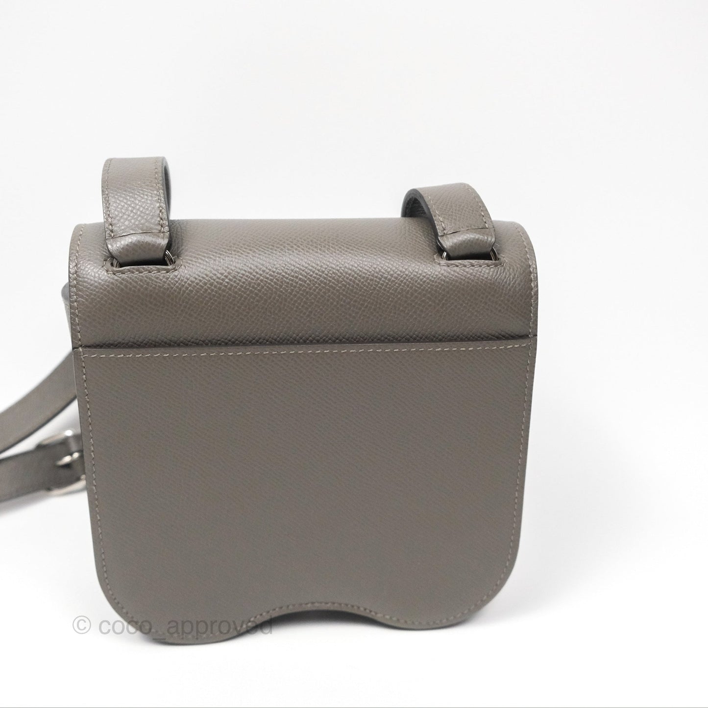 Hermès Della Cavalleria Mini Bag Gris Meyer 0L Epsom Palladium Hardware