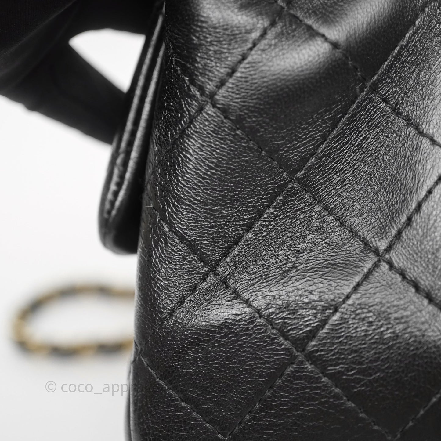 Chanel Mini Square Quilted Black Lambskin Gold Hardware