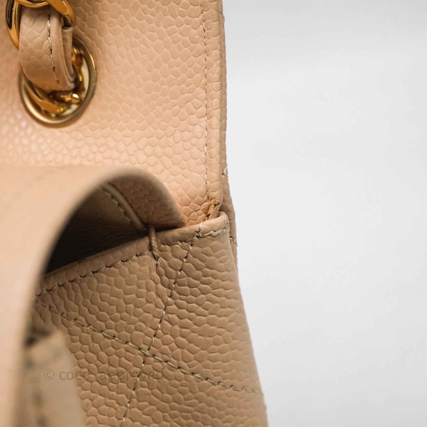 Chanel Jumbo Double Flap Beige Caviar Gold Hardware⁣⁣