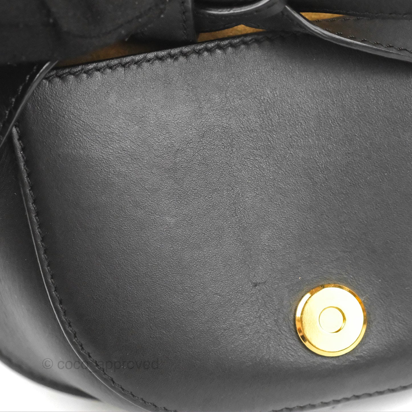 Loewe Mini Gate Dual Bag in Soft Calfskin & Jacquard Strap Black