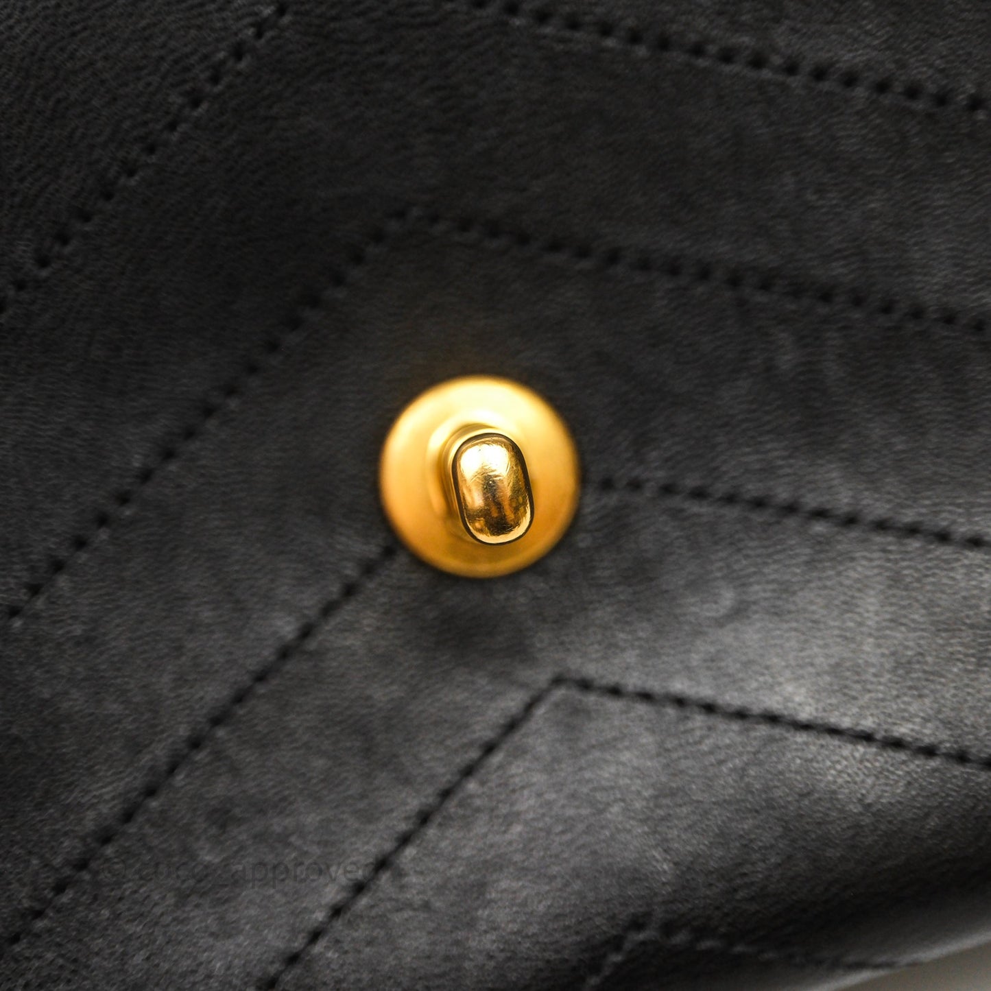 Chanel Chevron Flap Bag Black Calfskin Aged Gold Hardware