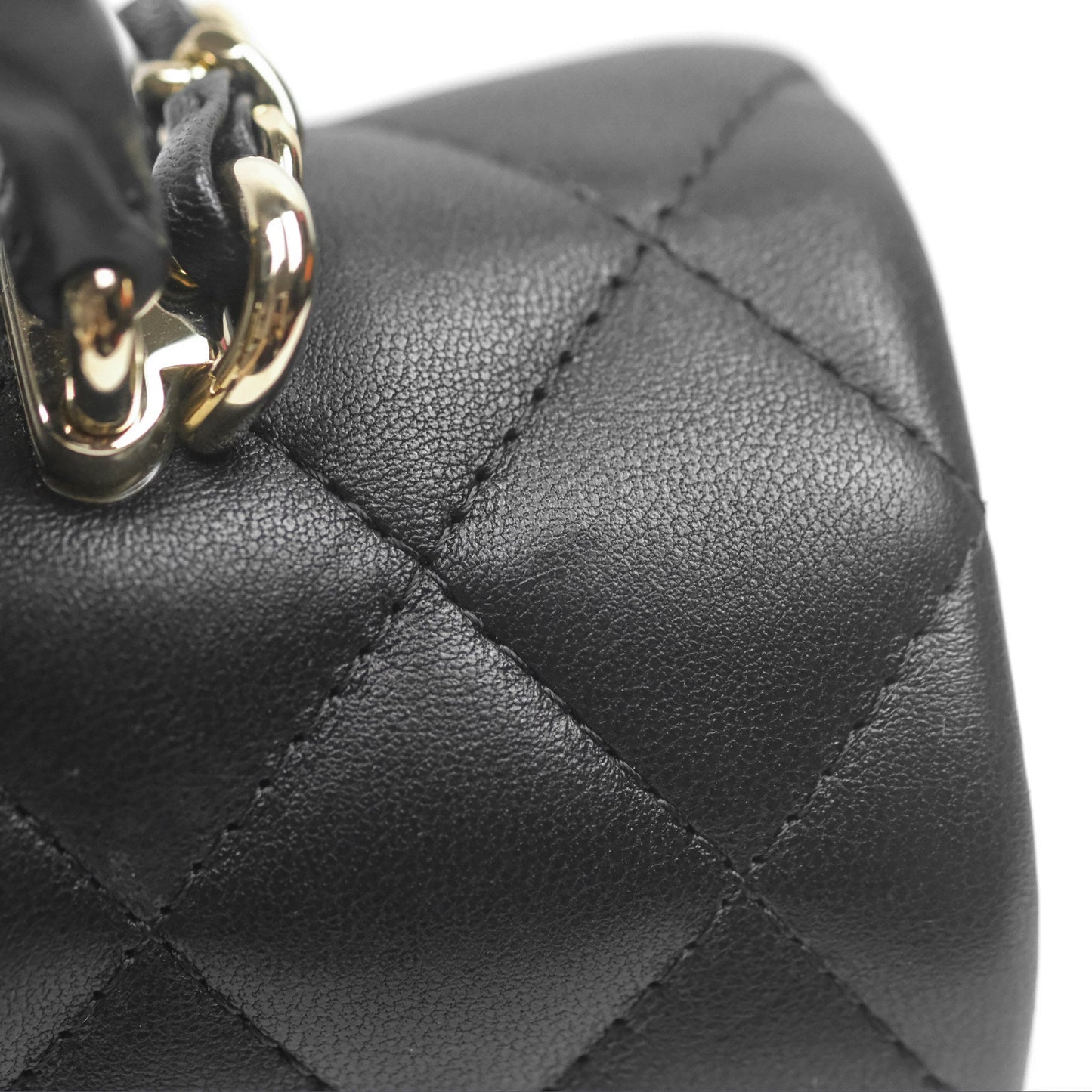 Chanel Top Handle Mini Rectangular Flap Black Lambskin Gold Hardware
