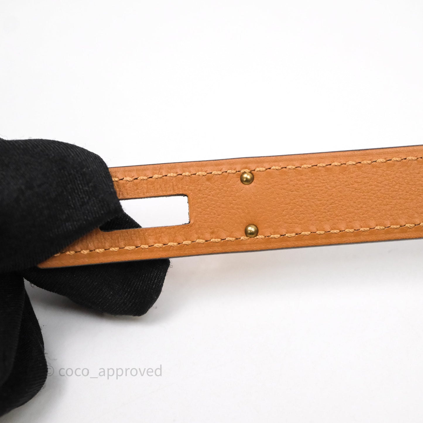 Hermès Kelly Buckle Belt Blanc Epsom Gold Hardware
