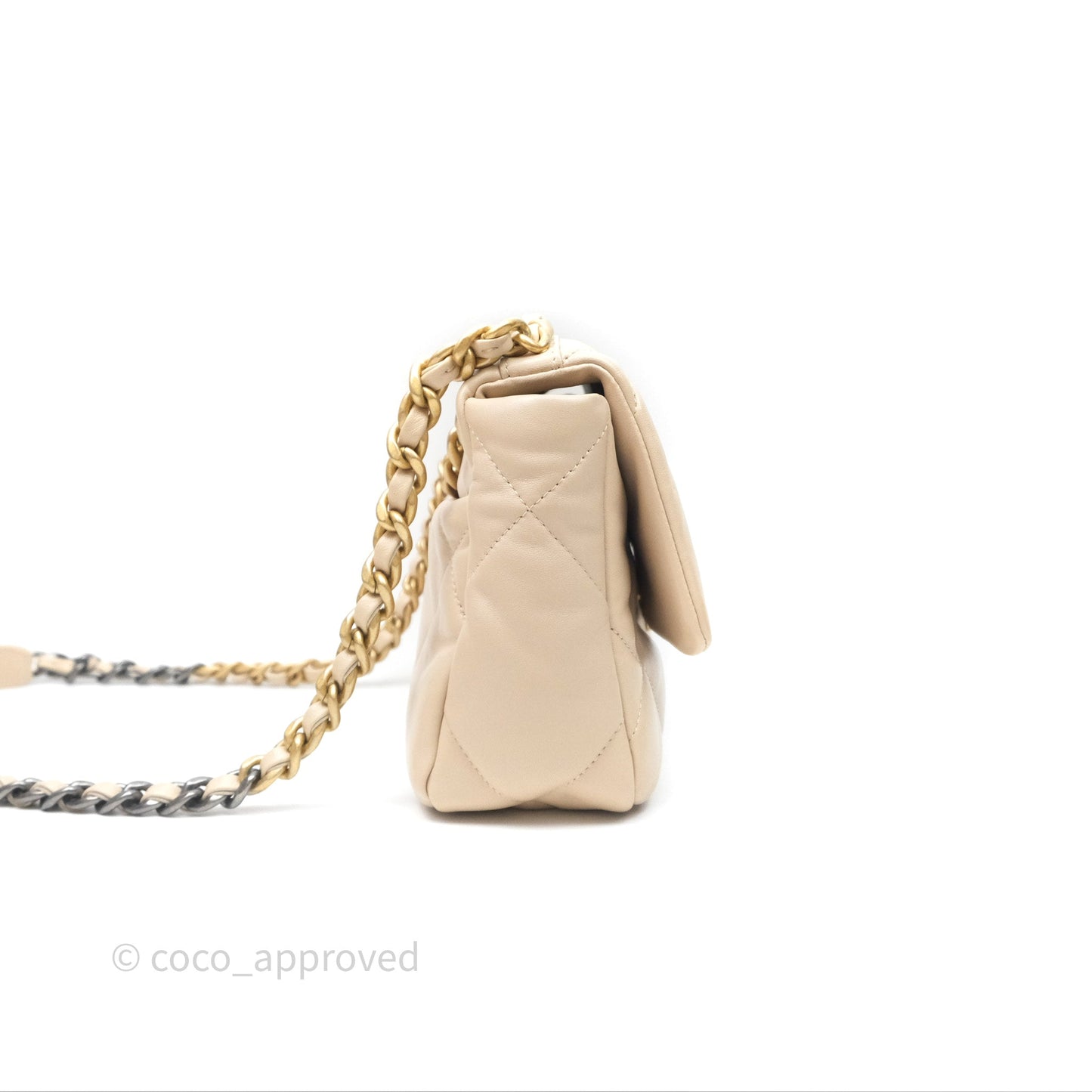 Chanel 19 Small Beige Mixed Hardware