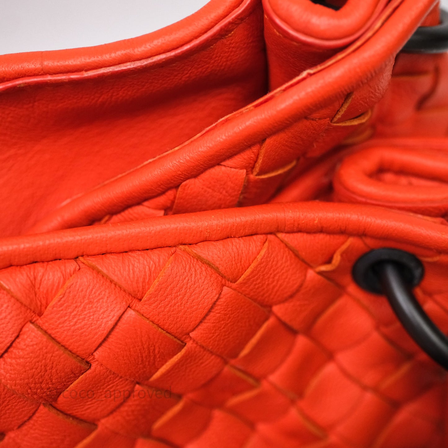 Bottega Veneta Nappa Intrecciato Parachute Tote Bag Orange