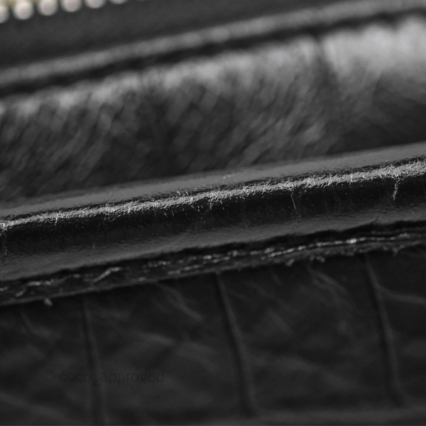 Chanel Small Gabrielle Hobo with Logo Handle Quilted Black Croc Embossed Calfskin