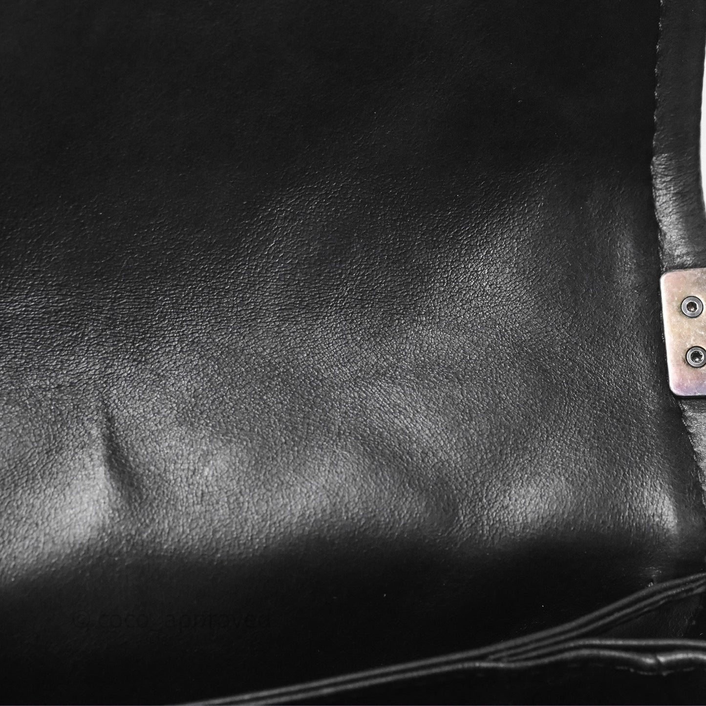 Chanel Quilted Large Prestige Top Handle Flap Calfskin Black Ruthenium Hardware