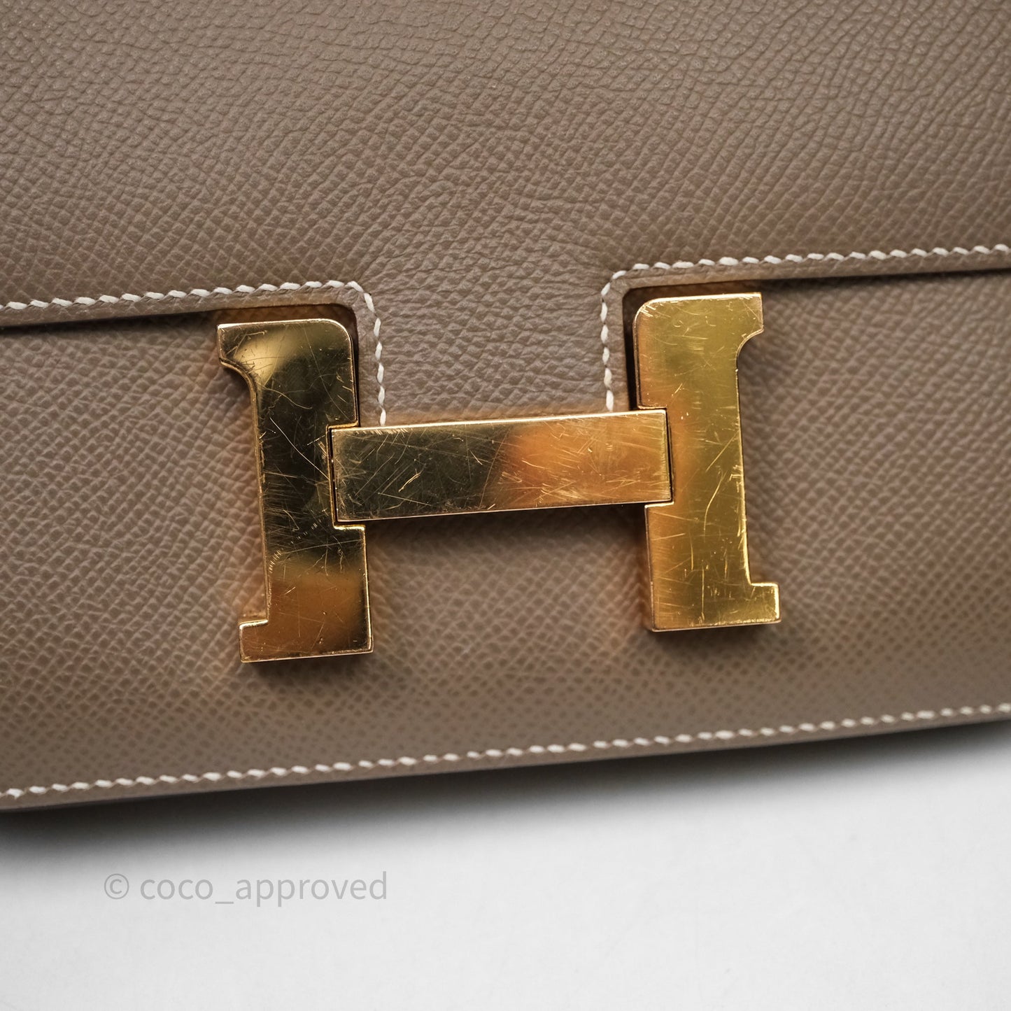 Hermès Constance Mini 18cm Etoupe Epsom Gold Hardware