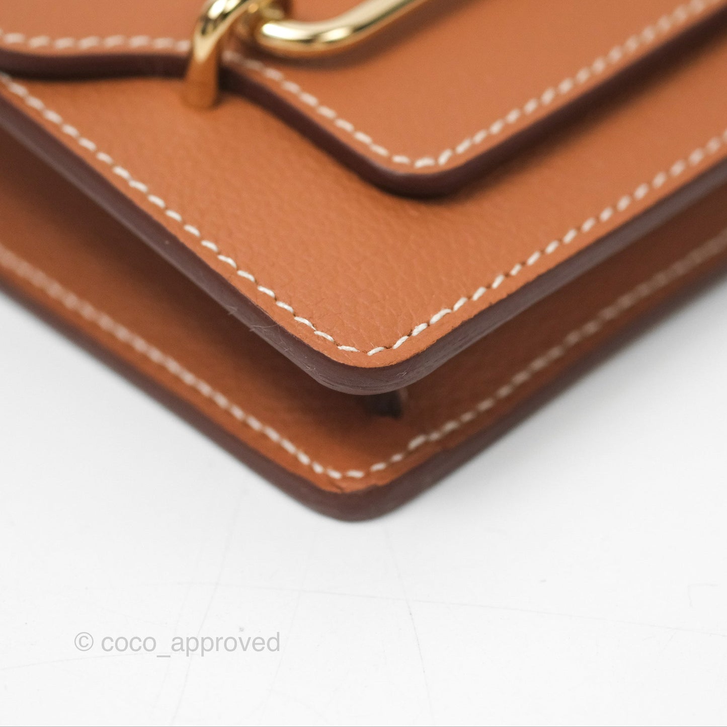 Hermès Roulis Slim Wallet Gold Evercolor Gold Hardware
