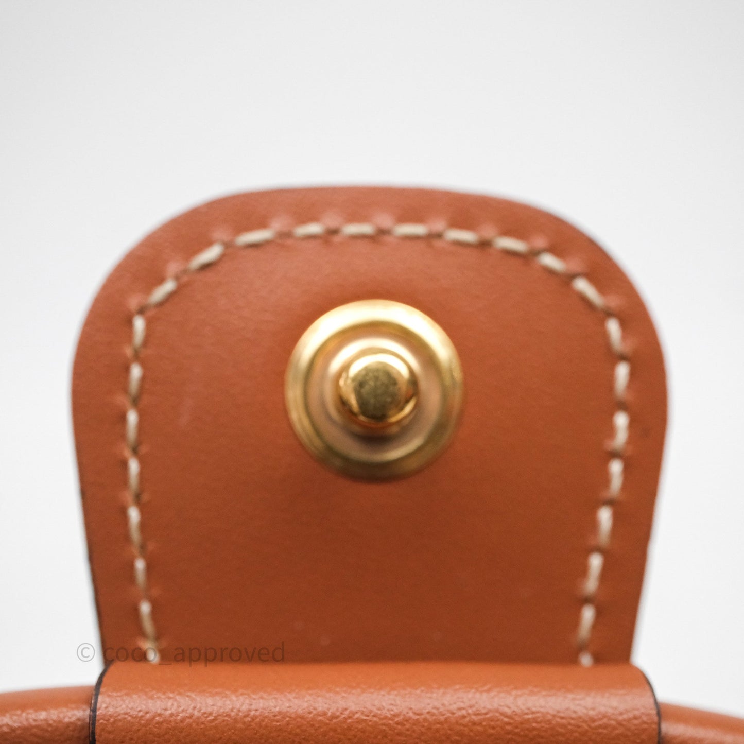 Celine Mini Besace Triomphe Canvas Calfskin Tan