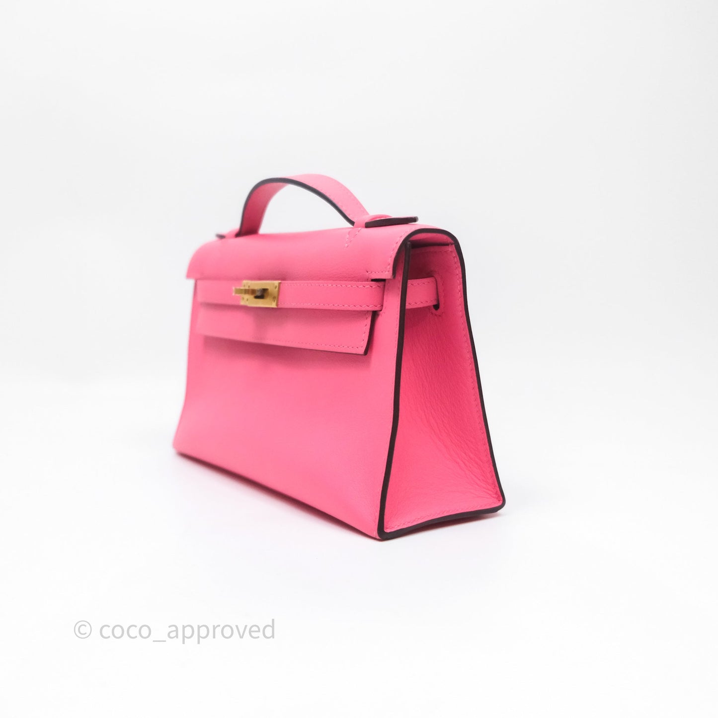 Hermès Kelly Mini Pochette U5 Rose Lipstick Swift Gold Hardware
