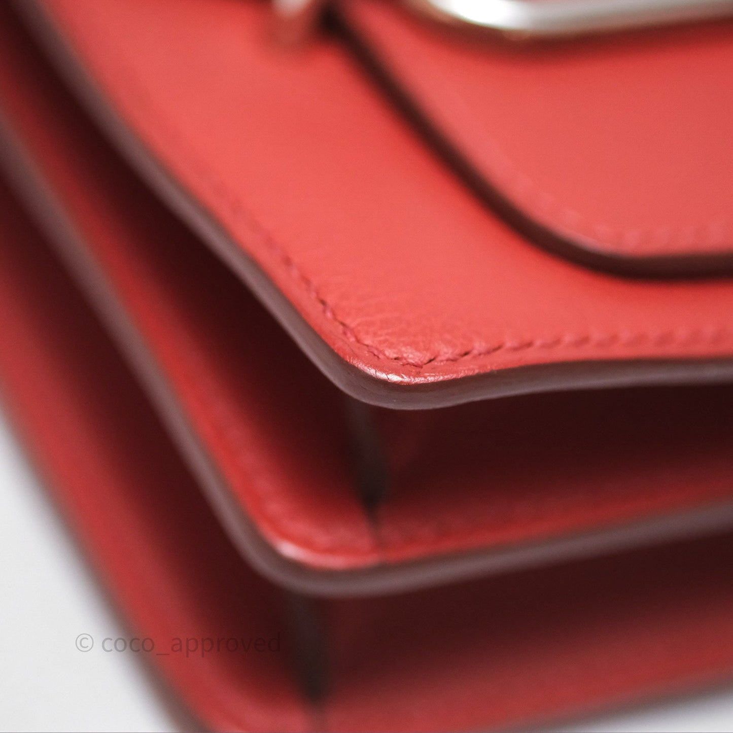 Hermès Roulis Mini Brique 36 / Caramel 28 Evercolor Palladium Hardware