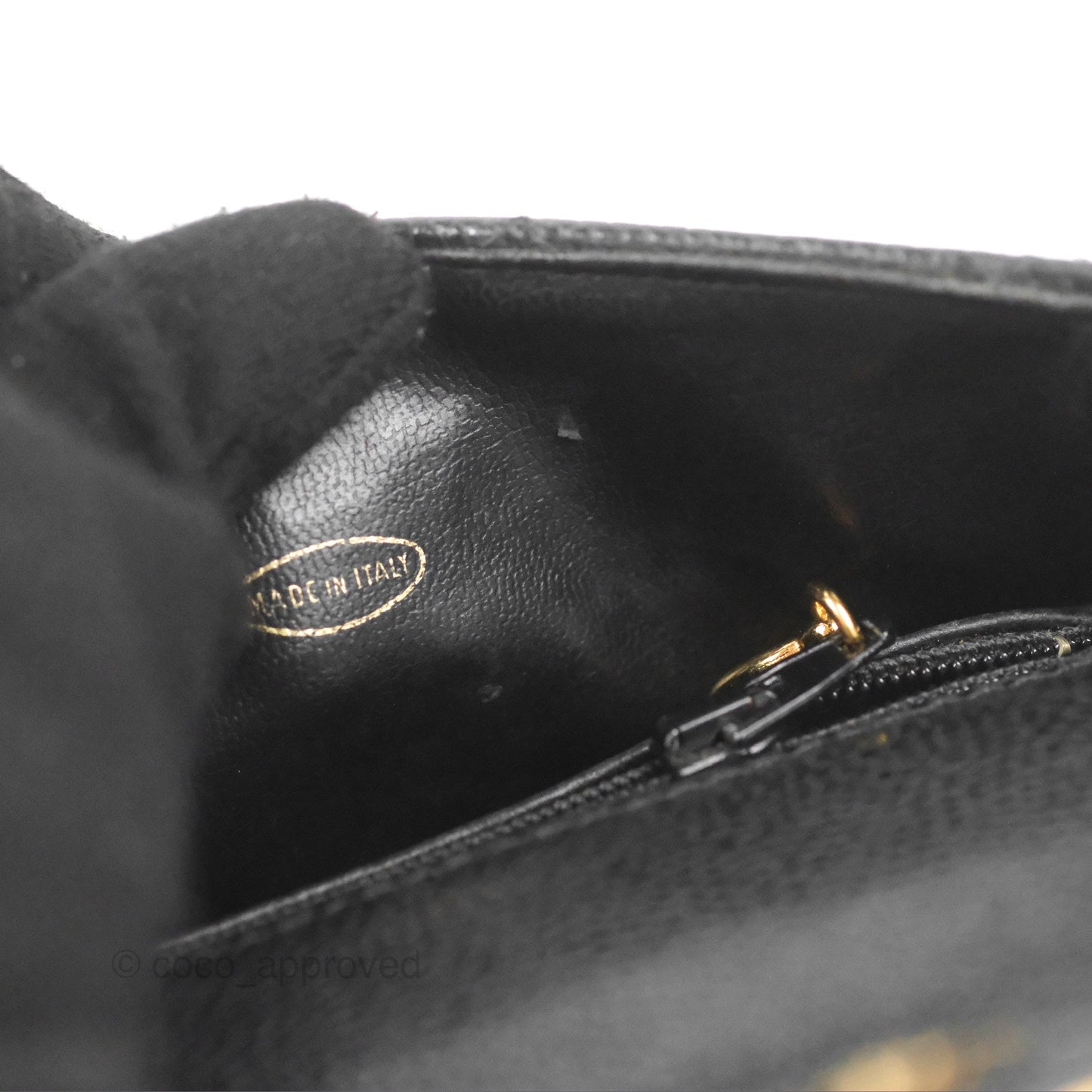 Chanel Vintage Belt Bag Quilted Black Caviar 24K Gold Hardware