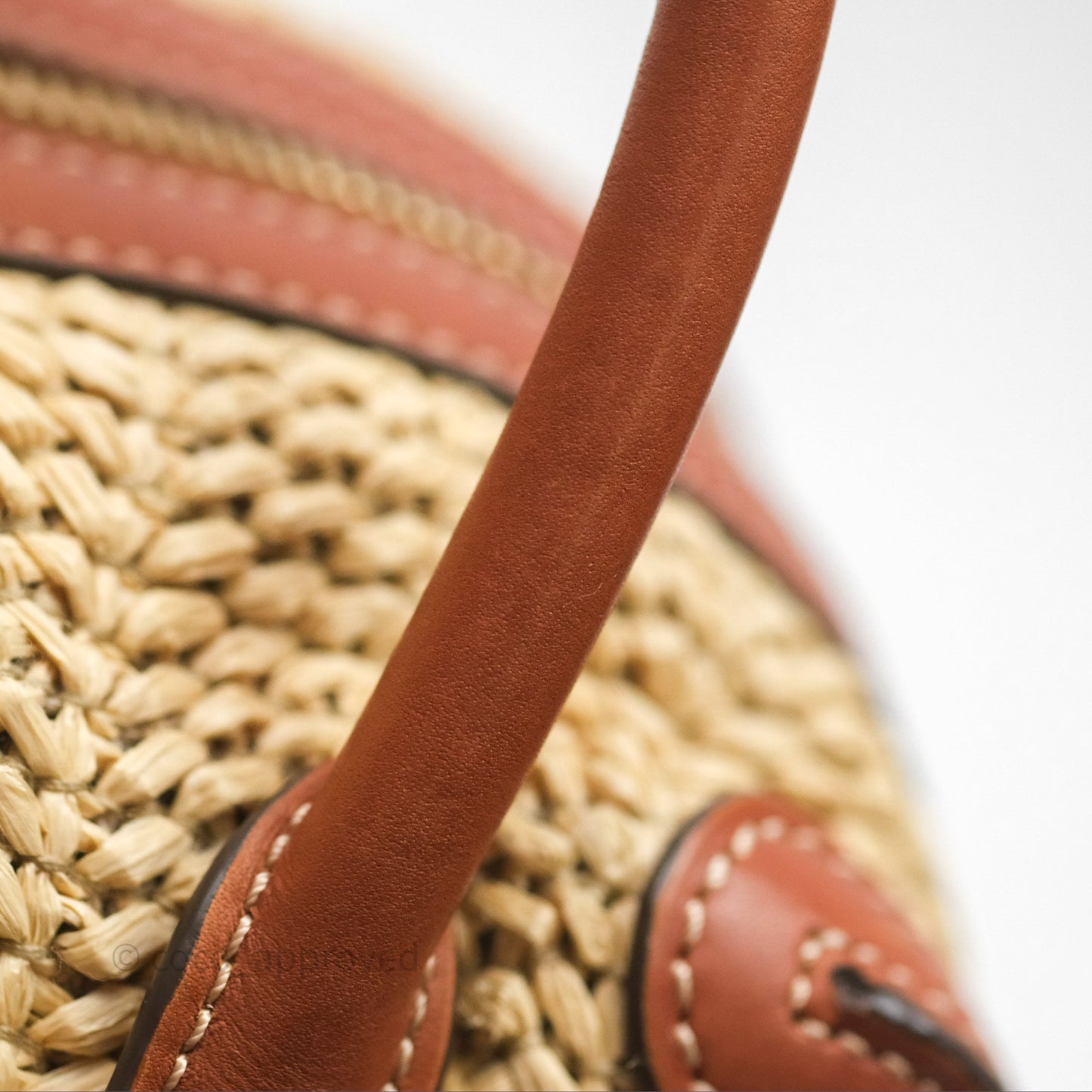 Delvaux Cool Box MM Bohème Raffia Brown