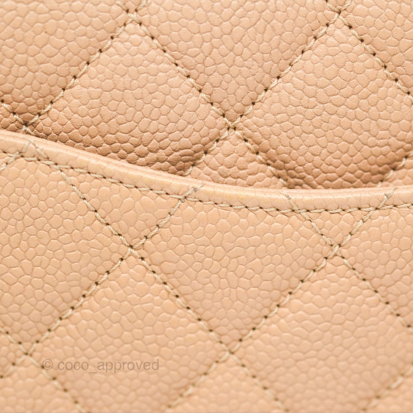 Chanel Small CC Filigree Flap Quilted Beige Black Caviar