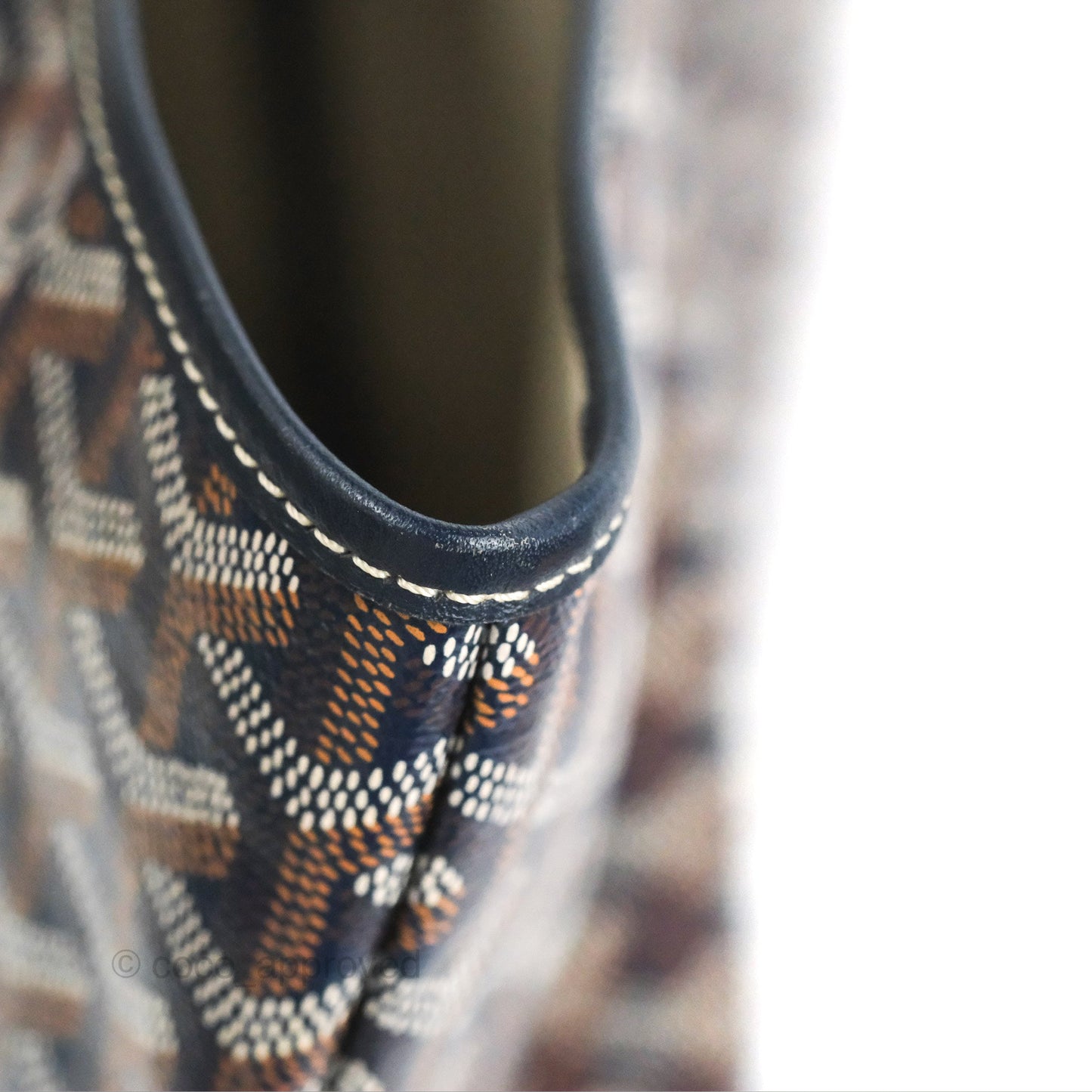 Goyard St. Louis Tote GM Navy/Tan