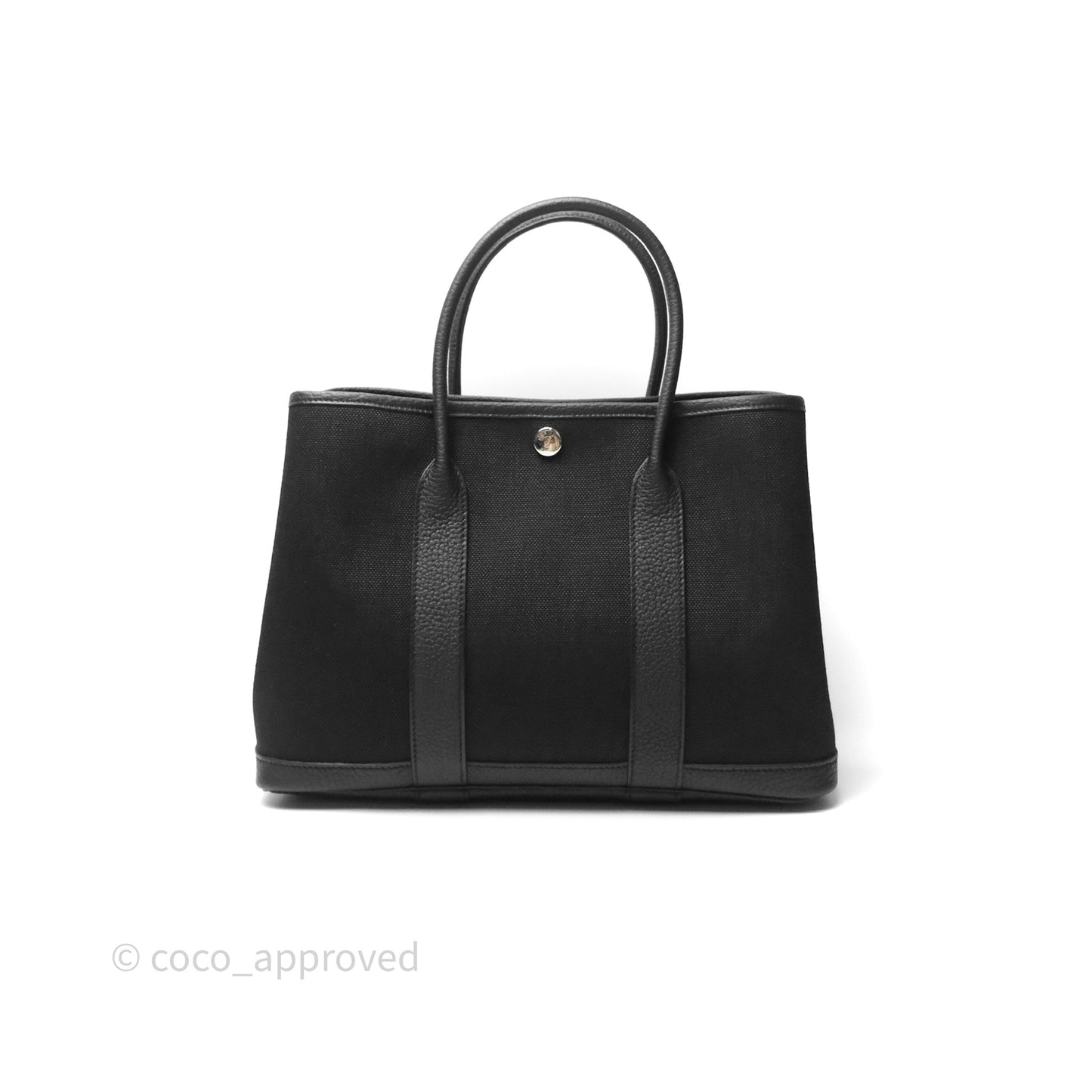 Hermès Garden Party 30 Canvas Noir 89 Black