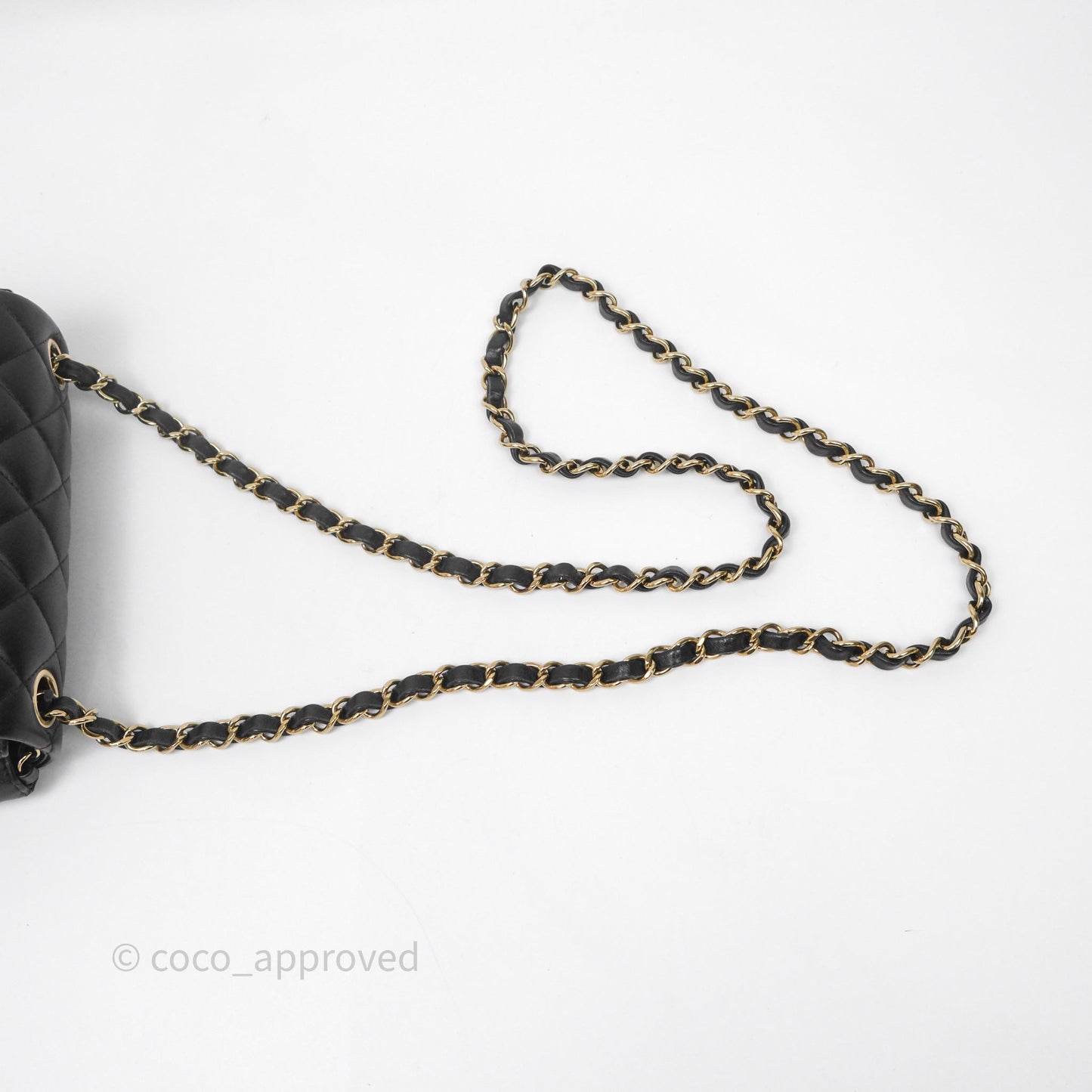 Chanel Mini Square Quilted Black Lambskin Gold Hardware