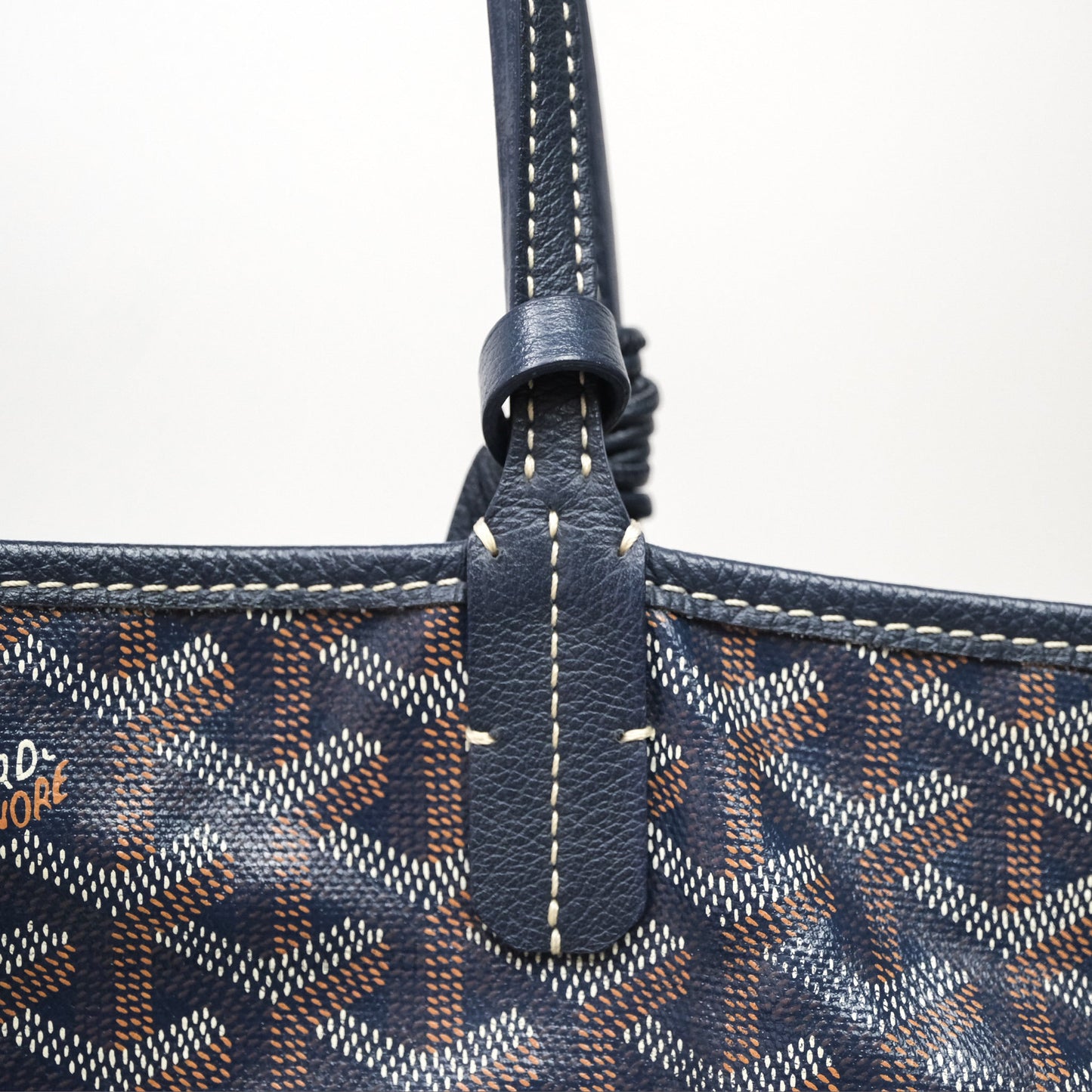 Goyard St. Louis Tote PM Navy/Tan