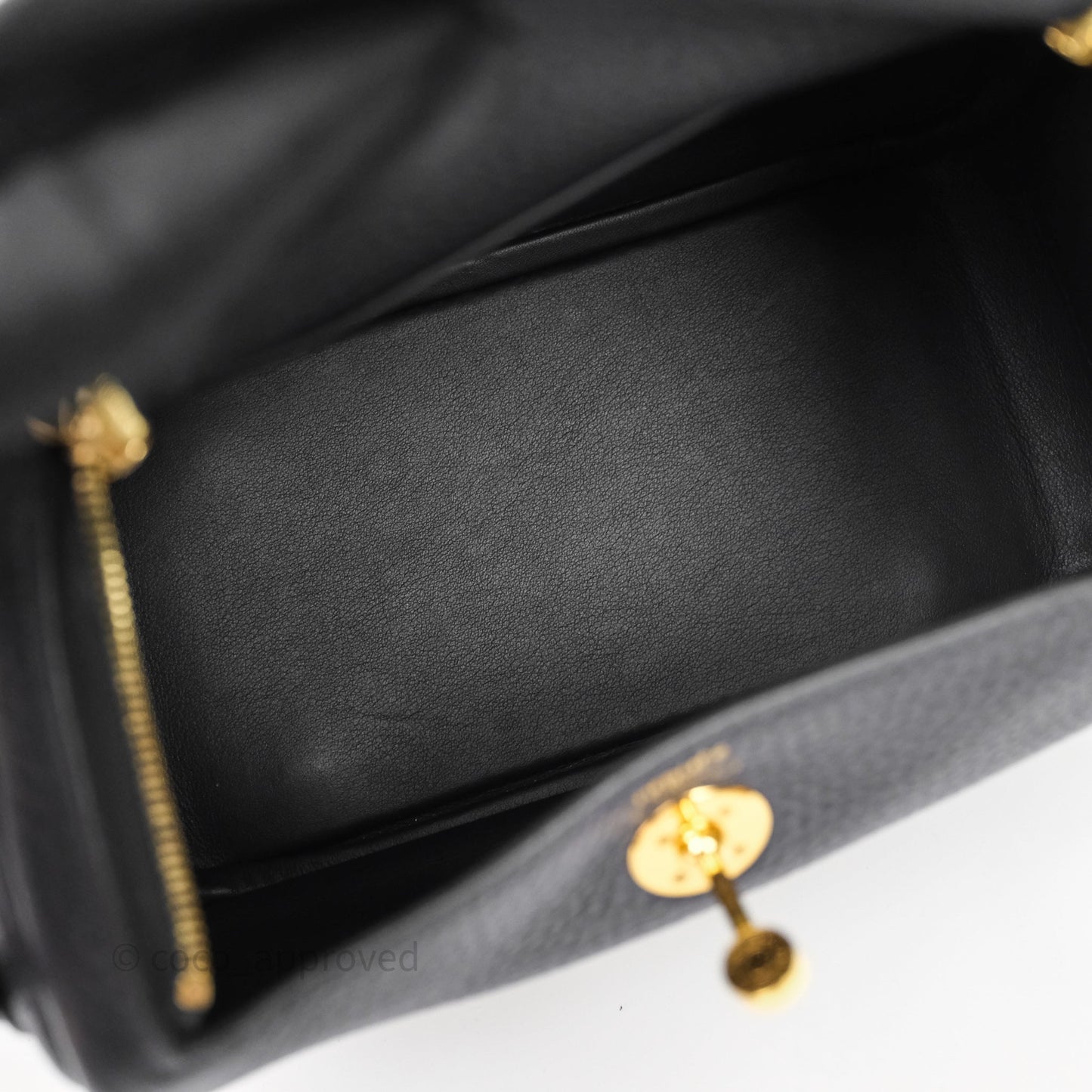 Hermès Mini Lindy 20 Caban 3Y Clemence Gold Hardware