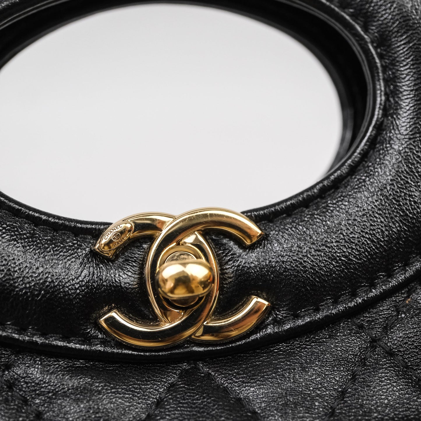 Chanel 31 Mini Black Shiny Calfskin Gold Hardware